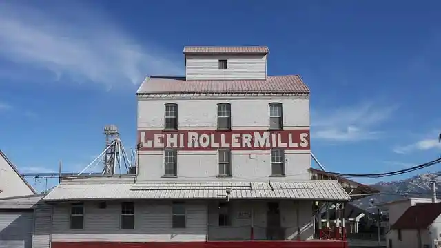 The Lehi Roller Mills grain house is still operational