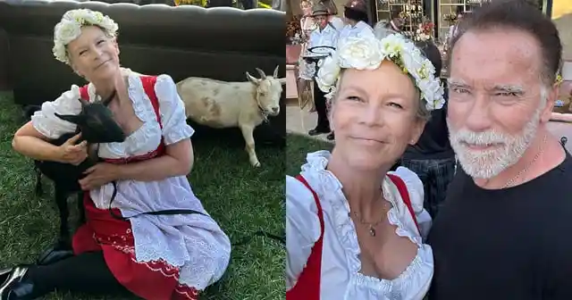 Jamie Lee Curtis dressed up as Ingeborg for a 2023 charity event