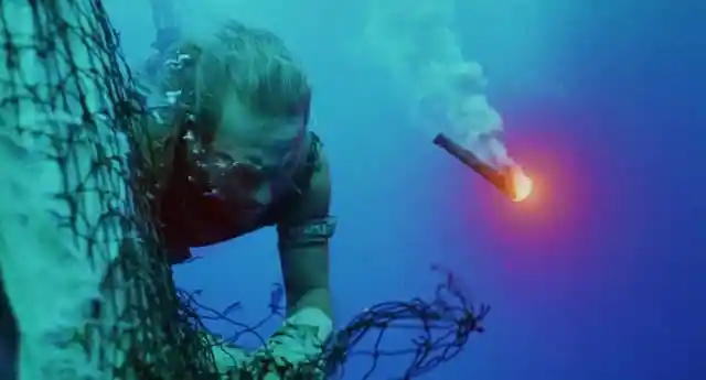 Another stunt double almost died shooting a deep sea diving scene