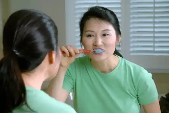 Brushing immediately after eating