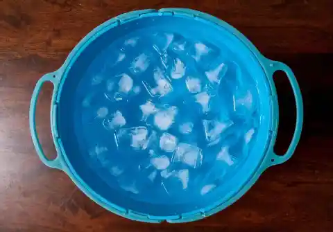Applying ice directly to a burn