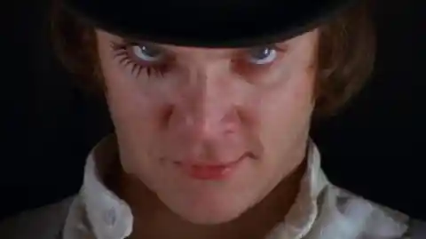 Malcolm McDowell's corneas were scratched shooting A Clockwork Orange