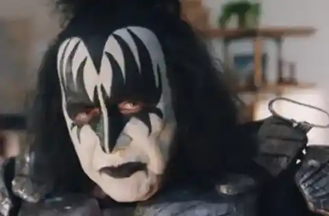 Gene Simmons has a cow's tongue