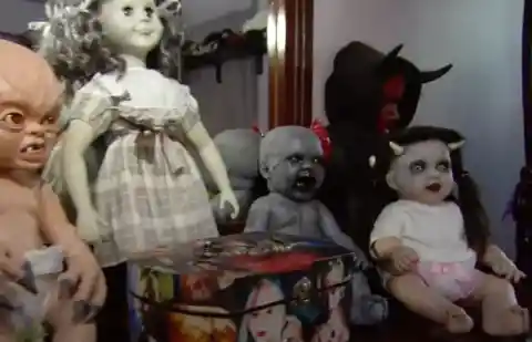 Dolls on display
